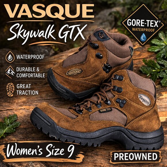 Vasque Shoes - Vasque Skywalk GTX Gore-Tex Hiking Boots – Preowned Size - 9 waterproof